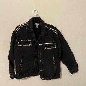 Forever 21 Charcoal Denim Jacket